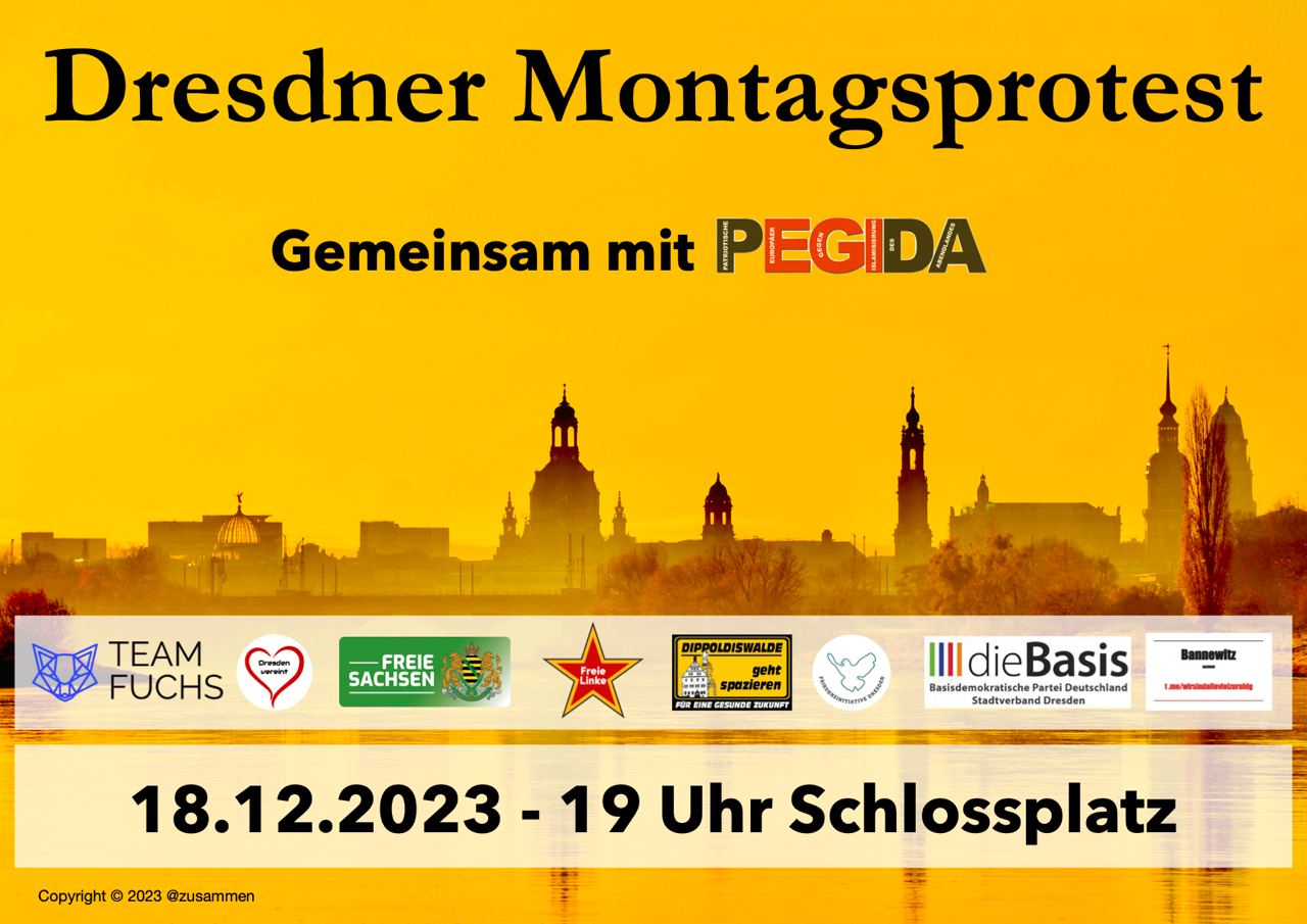 Read more about the article Dresdner Montagsprotest 18. Dez.